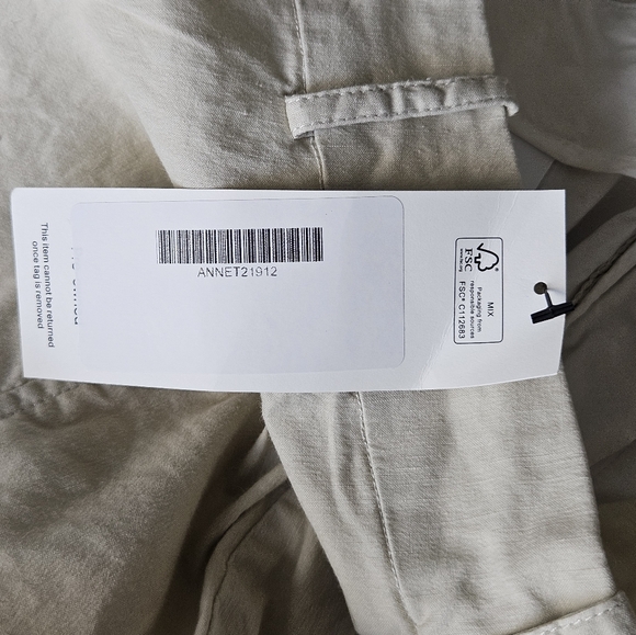 Annette Goertz Germany 2020 Cream And White Stripe Split Hem Leisure Pants - Picture 14 of 15